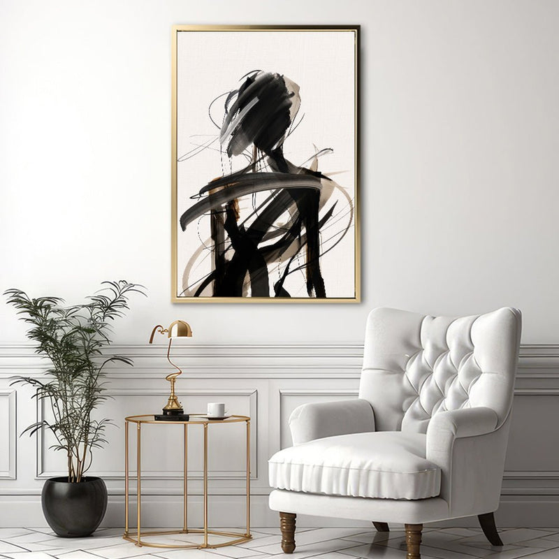 Canvas Wall Art Stretched Over Wooden Frame with Floating Frame and Lost Painting CV4192 - Al Rugaib Furniture