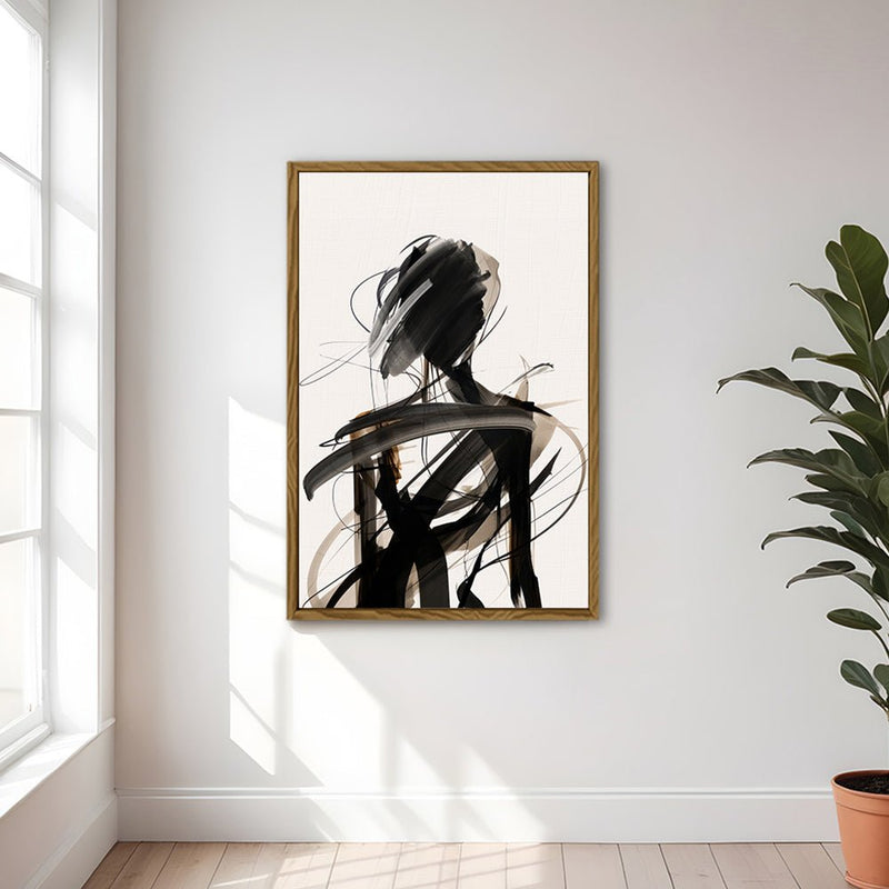 Canvas Wall Art Stretched Over Wooden Frame with Floating Frame and Lost Painting CV4192 - Al Rugaib Furniture