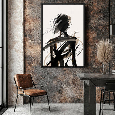 Canvas Wall Art Stretched Over Wooden Frame with Floating Frame and Lost Painting CV4192 - Al Rugaib Furniture