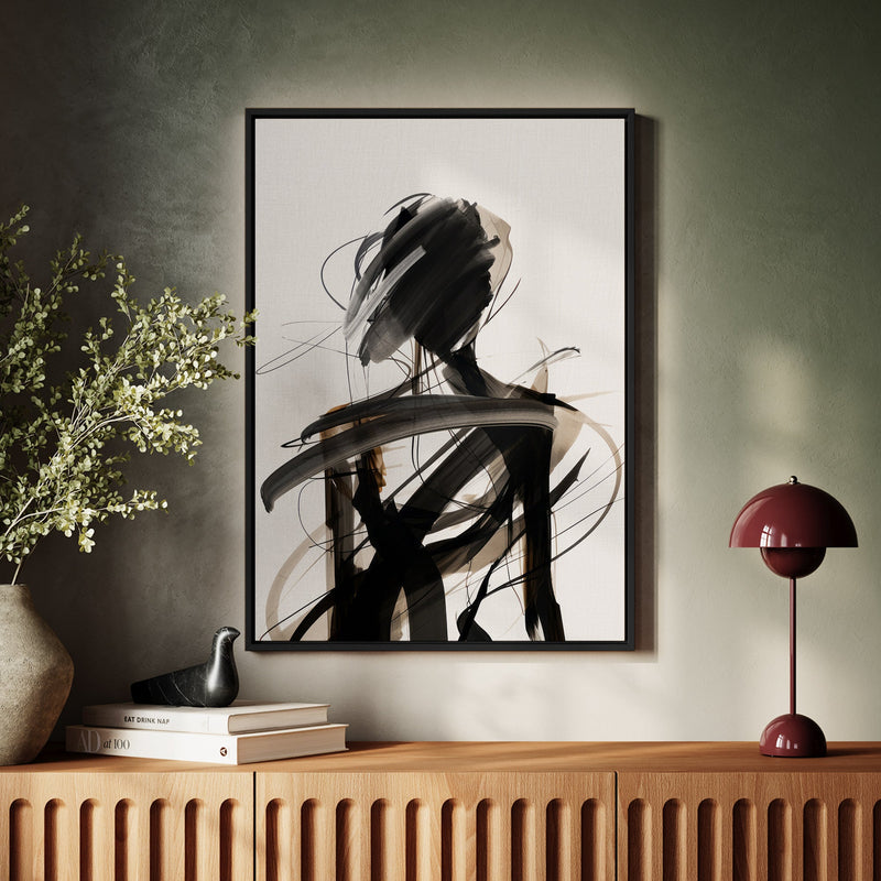 Canvas Wall Art Stretched Over Wooden Frame with Floating Frame and Lost Painting CV4192 - Al Rugaib Furniture