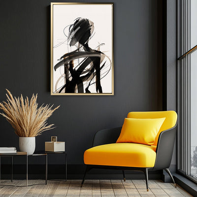 Canvas Wall Art Stretched Over Wooden Frame with Floating Frame and Lost Painting CV4192 - Al Rugaib Furniture