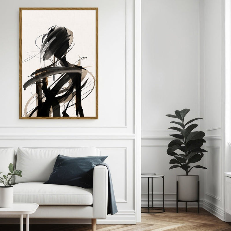 Canvas Wall Art Stretched Over Wooden Frame with Floating Frame and Lost Painting CV4192 - Al Rugaib Furniture