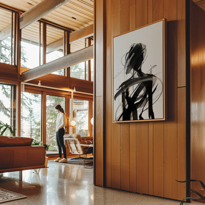 Canvas Wall Art Stretched Over Wooden Frame with Floating Frame and Lost Painting CV4192 - Al Rugaib Furniture