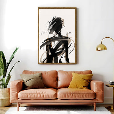 Canvas Wall Art Stretched Over Wooden Frame with Floating Frame and Lost Painting CV4192 - Al Rugaib Furniture