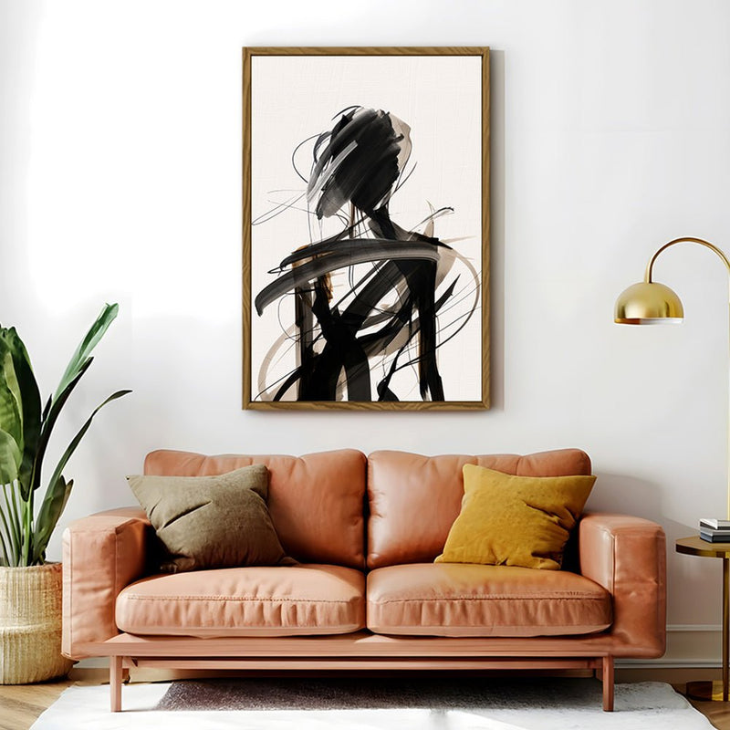 Canvas Wall Art Stretched Over Wooden Frame with Floating Frame and Lost Painting CV4192 - Al Rugaib Furniture