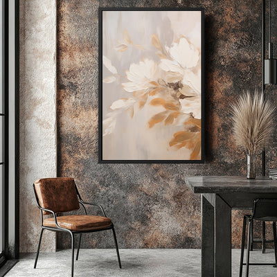 Canvas Wall Art Stretched Over Wooden Frame with Floating Frame and Luxury Flower Bouquet Painting CV4193 - Al Rugaib Furniture