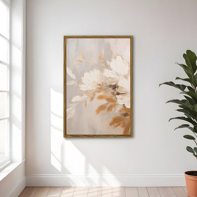 Canvas Wall Art Stretched Over Wooden Frame with Floating Frame and Luxury Flower Bouquet Painting CV4193 - Al Rugaib Furniture