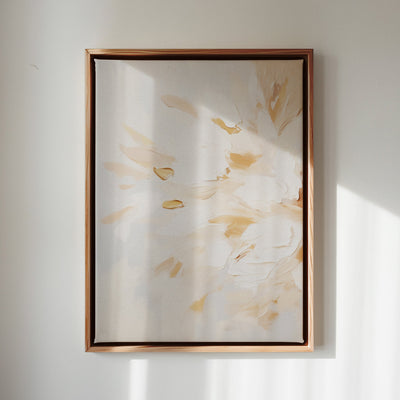 Canvas Wall Art Stretched Over Wooden Frame with Floating Frame and Luxury Flowers Painting CV4195 - Al Rugaib Furniture