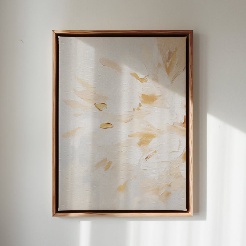 Canvas Wall Art Stretched Over Wooden Frame with Floating Frame and Luxury Flowers Painting CV4195 - Al Rugaib Furniture