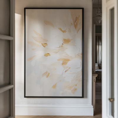 Canvas Wall Art Stretched Over Wooden Frame with Floating Frame and Luxury Flowers Painting CV4195 - Al Rugaib Furniture