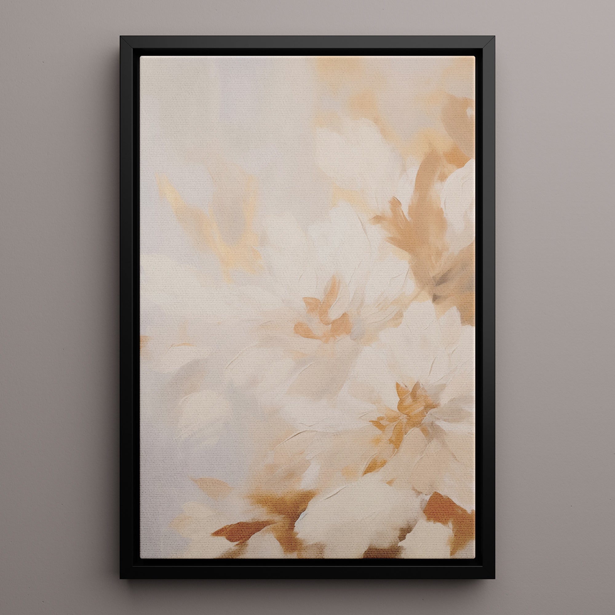 Canvas Wall Art Stretched Over Wooden Frame with Floating Frame and Luxury Flowers Painting CV4196 Paintings & Pictures| LOWHA