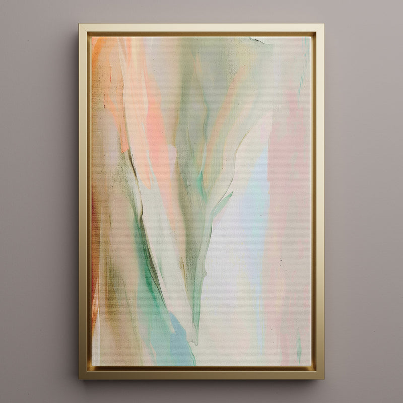 Canvas Wall Art Stretched Over Wooden Frame with Floating Frame and Mixed Colours Abstract Painting CV4199 - Al Rugaib Furniture