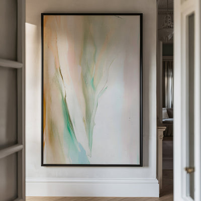 Canvas Wall Art Stretched Over Wooden Frame with Floating Frame and Mixed Colours Abstract Painting CV4199 - Al Rugaib Furniture