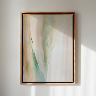 Canvas Wall Art Stretched Over Wooden Frame with Floating Frame and Mixed Colours Abstract Painting CV4199 - Al Rugaib Furniture