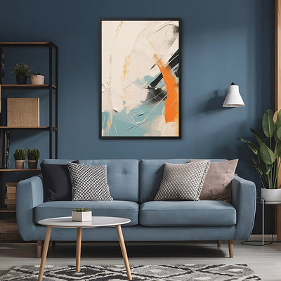 Canvas Wall Art Stretched Over Wooden Frame with Floating Frame and Mixed Colours Oil Painting CV4202 - Al Rugaib Furniture