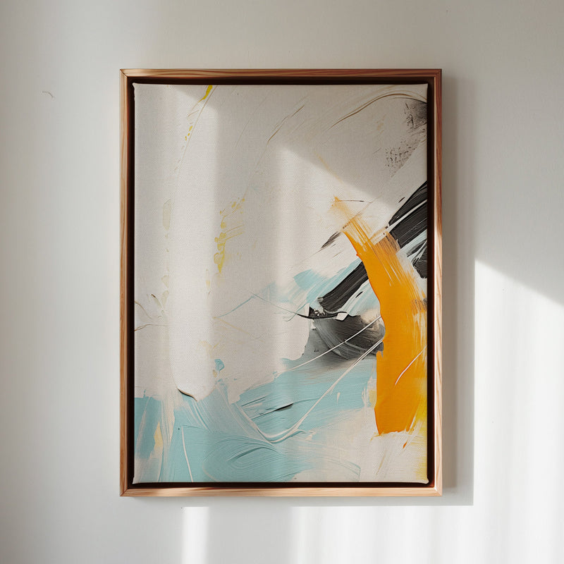 Canvas Wall Art Stretched Over Wooden Frame with Floating Frame and Mixed Colours Oil Painting CV4202 - Al Rugaib Furniture