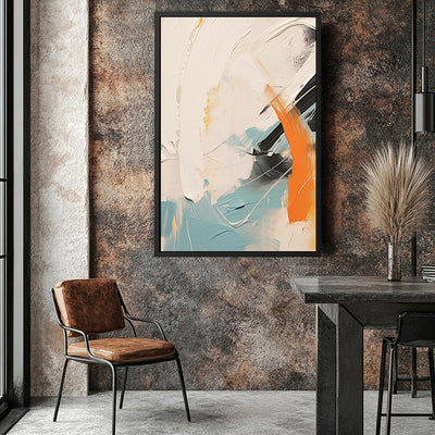 Canvas Wall Art Stretched Over Wooden Frame with Floating Frame and Mixed Colours Oil Painting CV4202 - Al Rugaib Furniture