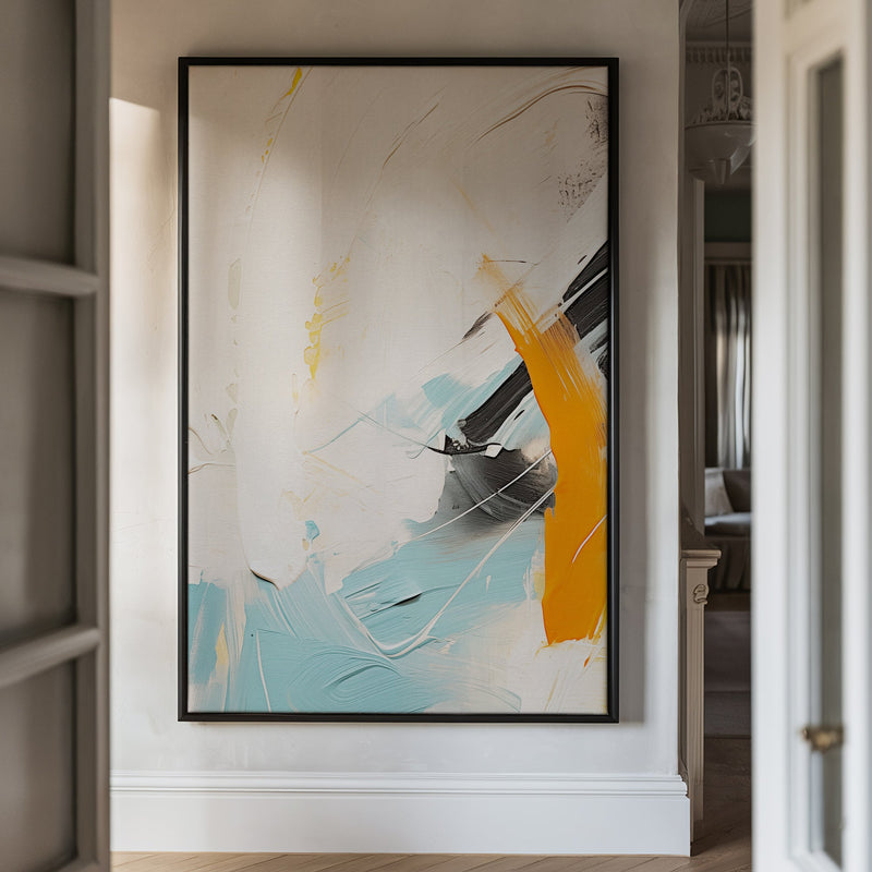 Canvas Wall Art Stretched Over Wooden Frame with Floating Frame and Mixed Colours Oil Painting CV4202 - Al Rugaib Furniture