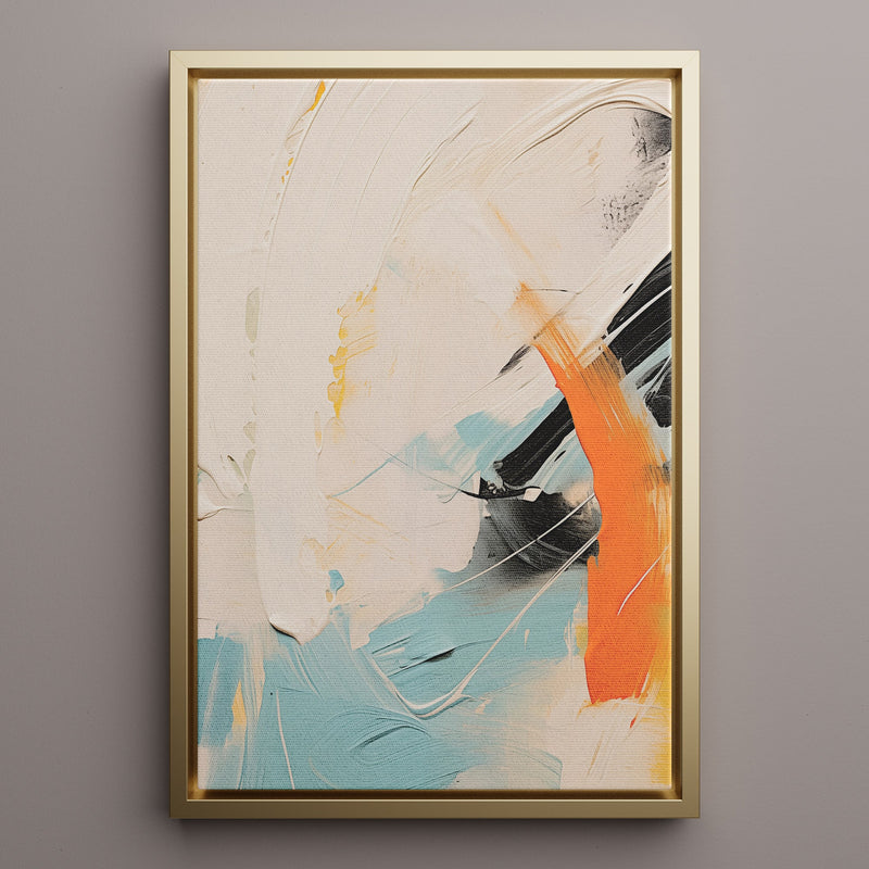 Canvas Wall Art Stretched Over Wooden Frame with Floating Frame and Mixed Colours Oil Painting CV4202 - Al Rugaib Furniture