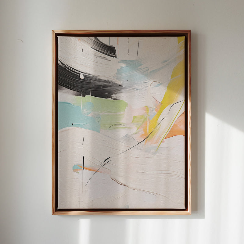 Canvas Wall Art Stretched Over Wooden Frame with Floating Frame and Mixed Colours Oil Painting CV4203 - Al Rugaib Furniture