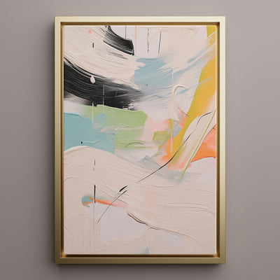 Canvas Wall Art Stretched Over Wooden Frame with Floating Frame and Mixed Colours Oil Painting CV4203 - Al Rugaib Furniture