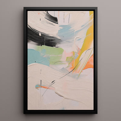 Canvas Wall Art Stretched Over Wooden Frame with Floating Frame and Mixed Colours Oil Painting CV4203 - Al Rugaib Furniture