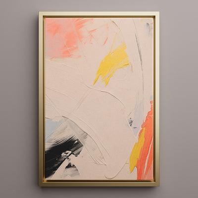 Canvas Wall Art Stretched Over Wooden Frame with Floating Frame and Mixed Colours Oil Painting CV4204 - Al Rugaib Furniture