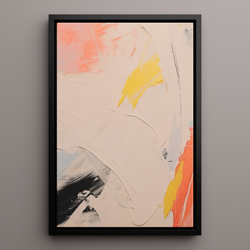 Canvas Wall Art Stretched Over Wooden Frame with Floating Frame and Mixed Colours Oil Painting CV4204 - Al Rugaib Furniture