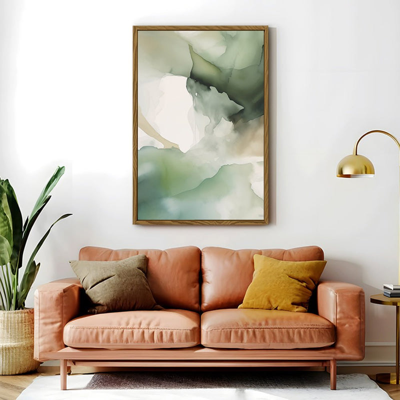 Canvas Wall Art Stretched Over Wooden Frame with Floating Frame and Mixed Colours Painting CV4198 - Al Rugaib Furniture