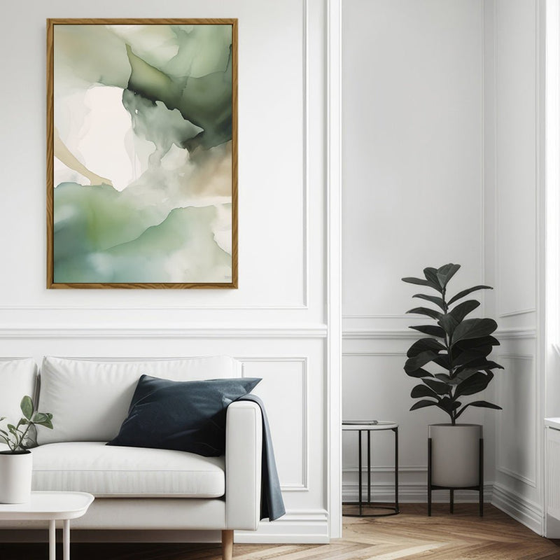 Canvas Wall Art Stretched Over Wooden Frame with Floating Frame and Mixed Colours Painting CV4198 - Al Rugaib Furniture