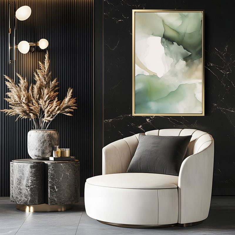 Canvas Wall Art Stretched Over Wooden Frame with Floating Frame and Mixed Colours Painting CV4198 - Al Rugaib Furniture