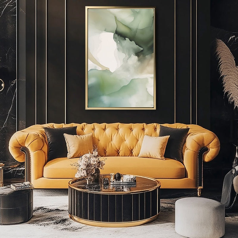 Canvas Wall Art Stretched Over Wooden Frame with Floating Frame and Mixed Colours Painting CV4198 - Al Rugaib Furniture