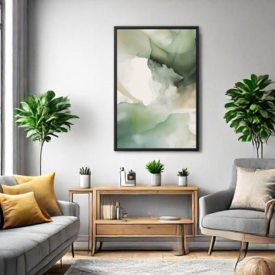 Canvas Wall Art Stretched Over Wooden Frame with Floating Frame and Mixed Colours Painting CV4198 - Al Rugaib Furniture