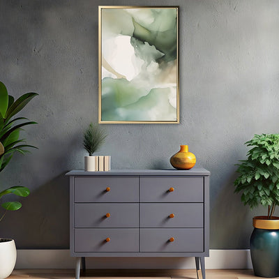 Canvas Wall Art Stretched Over Wooden Frame with Floating Frame and Mixed Colours Painting CV4198 - Al Rugaib Furniture