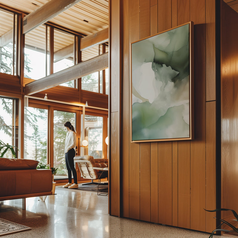 Canvas Wall Art Stretched Over Wooden Frame with Floating Frame and Mixed Colours Painting CV4198 - Al Rugaib Furniture