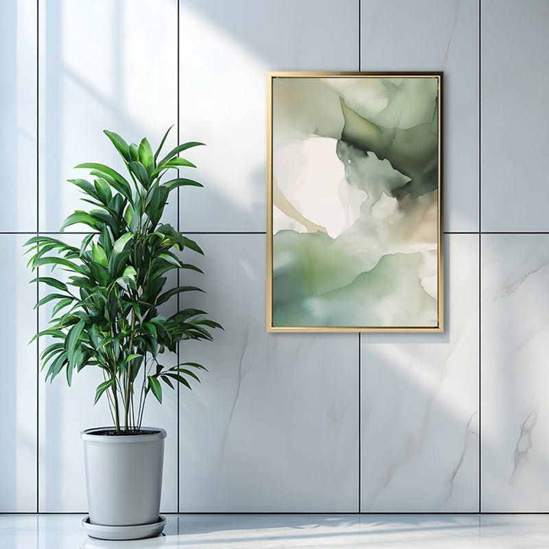 Canvas Wall Art Stretched Over Wooden Frame with Floating Frame and Mixed Colours Painting CV4198 - Al Rugaib Furniture