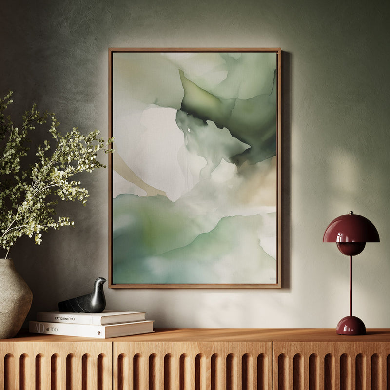 Canvas Wall Art Stretched Over Wooden Frame with Floating Frame and Mixed Colours Painting CV4198 - Al Rugaib Furniture