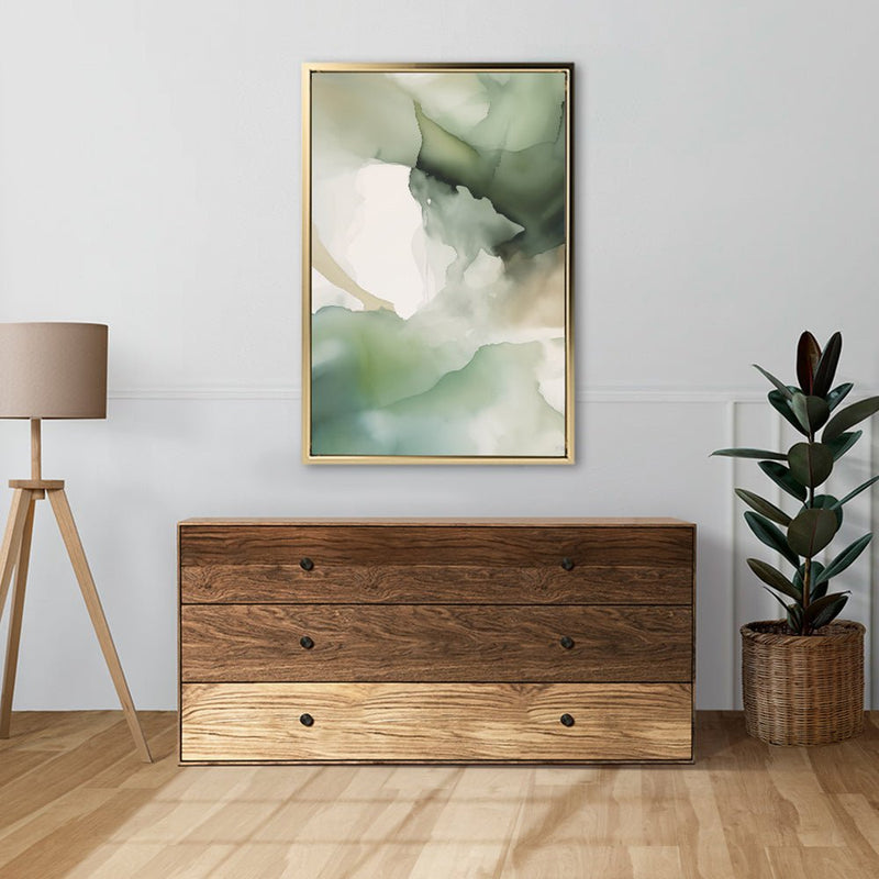 Canvas Wall Art Stretched Over Wooden Frame with Floating Frame and Mixed Colours Painting CV4198 - Al Rugaib Furniture