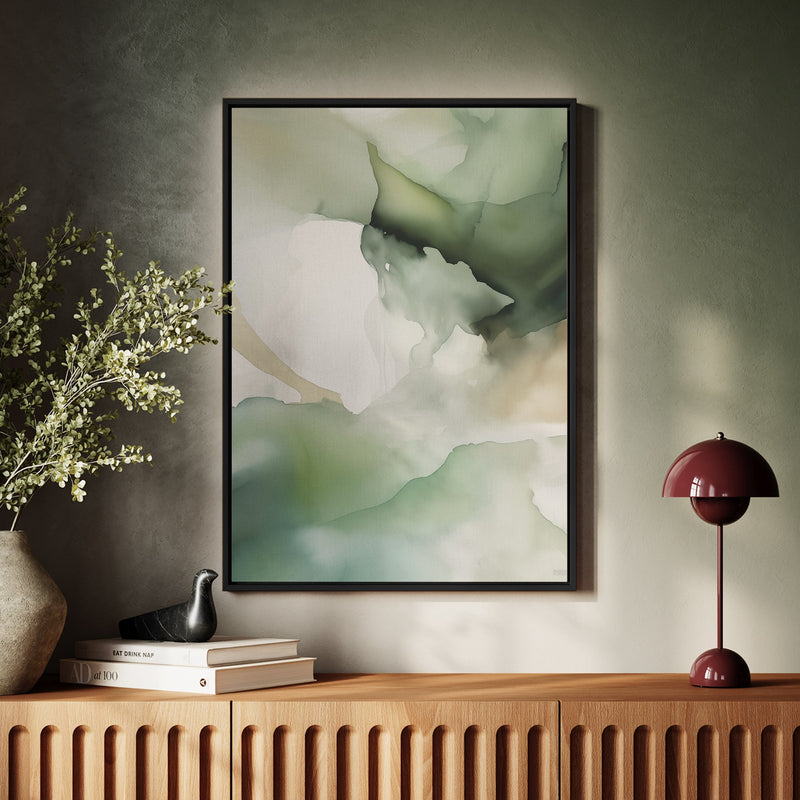 Canvas Wall Art Stretched Over Wooden Frame with Floating Frame and Mixed Colours Painting CV4198 - Al Rugaib Furniture