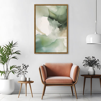 Canvas Wall Art Stretched Over Wooden Frame with Floating Frame and Mixed Colours Painting CV4198 - Al Rugaib Furniture