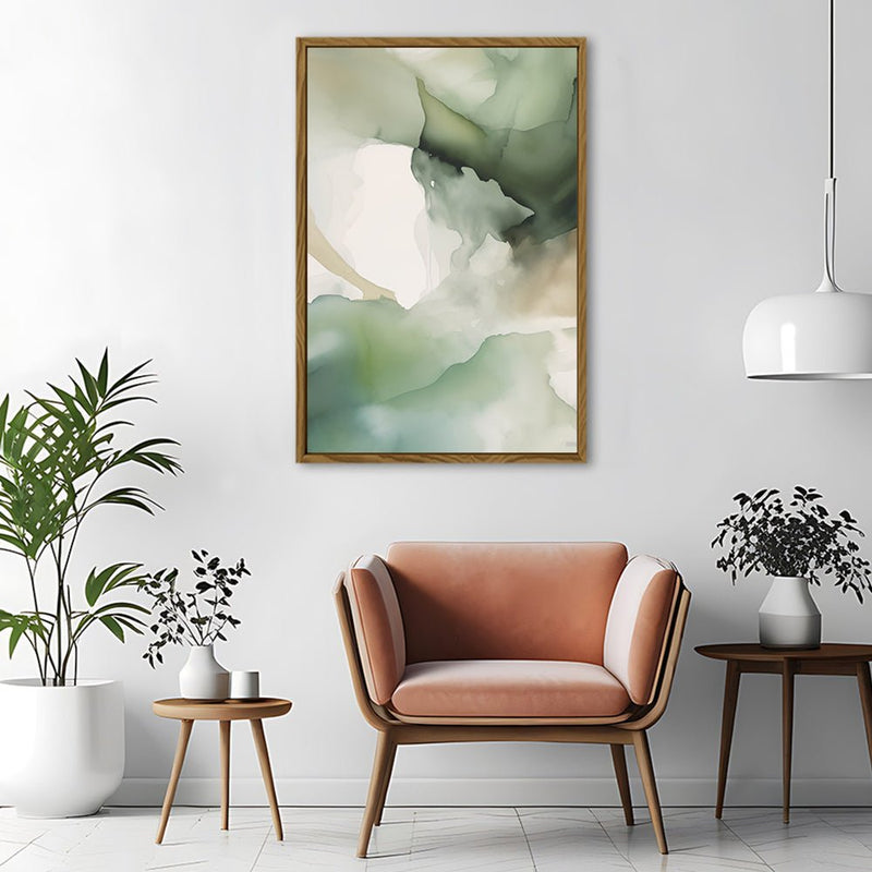 Canvas Wall Art Stretched Over Wooden Frame with Floating Frame and Mixed Colours Painting CV4198 - Al Rugaib Furniture