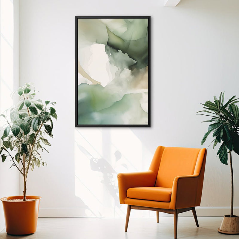 Canvas Wall Art Stretched Over Wooden Frame with Floating Frame and Mixed Colours Painting CV4198 - Al Rugaib Furniture