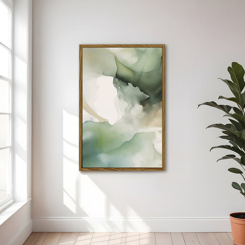 Canvas Wall Art Stretched Over Wooden Frame with Floating Frame and Mixed Colours Painting CV4198 - Al Rugaib Furniture