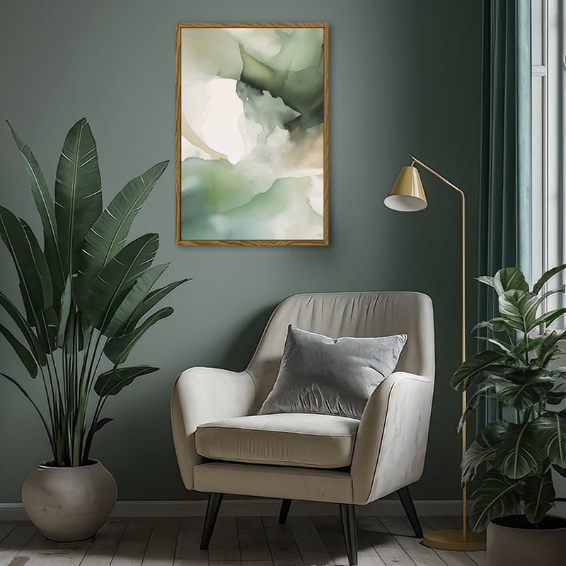 Canvas Wall Art Stretched Over Wooden Frame with Floating Frame and Mixed Colours Painting CV4198 - Al Rugaib Furniture