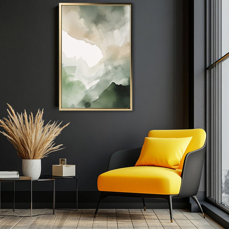 Canvas Wall Art Stretched Over Wooden Frame with Floating Frame and Mixed Colours Painting CV4205 - Al Rugaib Furniture