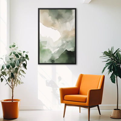 Canvas Wall Art Stretched Over Wooden Frame with Floating Frame and Mixed Colours Painting CV4205 - Al Rugaib Furniture