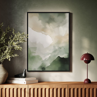 Canvas Wall Art Stretched Over Wooden Frame with Floating Frame and Mixed Colours Painting CV4205 - Al Rugaib Furniture