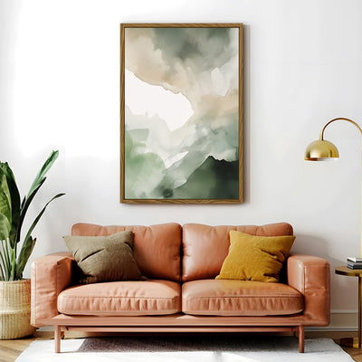 Canvas Wall Art Stretched Over Wooden Frame with Floating Frame and Mixed Colours Painting CV4205 - Al Rugaib Furniture