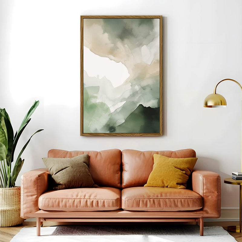 Canvas Wall Art Stretched Over Wooden Frame with Floating Frame and Mixed Colours Painting CV4205 - Al Rugaib Furniture