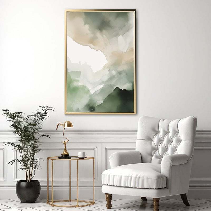 Canvas Wall Art Stretched Over Wooden Frame with Floating Frame and Mixed Colours Painting CV4205 - Al Rugaib Furniture